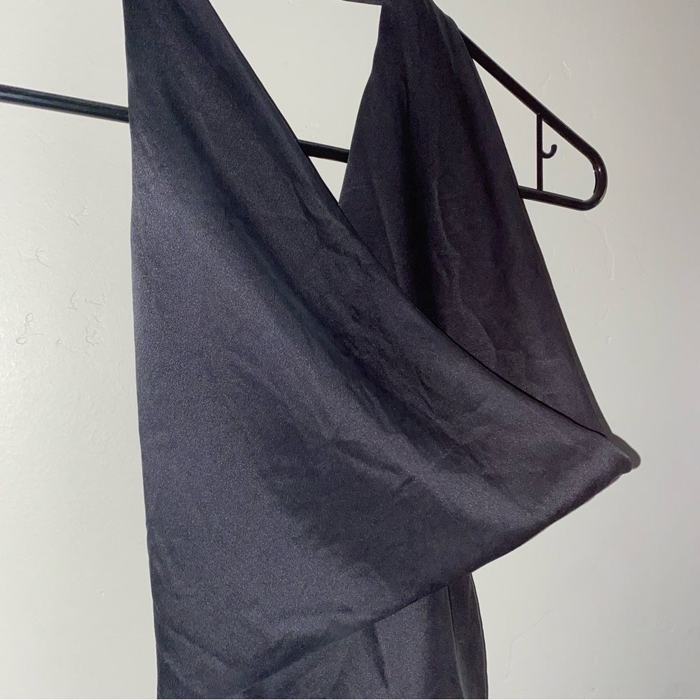 **SOLD** Poleci silk halter top vintage Y2K black